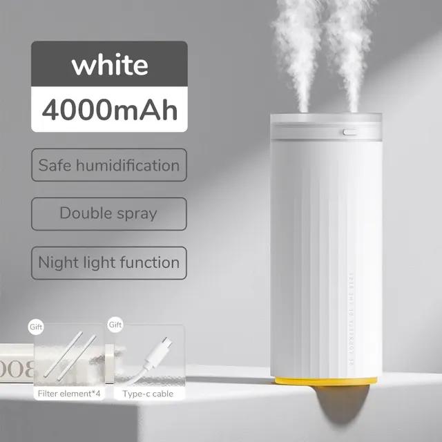 

2025 For Humidifier, 500ml Portable Mini Humidifier, Personal Cool Mist Humidifiers for Bedroom Quiet, Dual Mist Ports белый