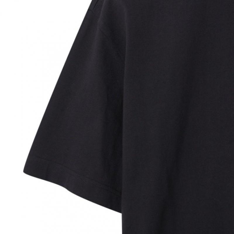 Customellow Black Basic Half T shirT cqTam25411bkx