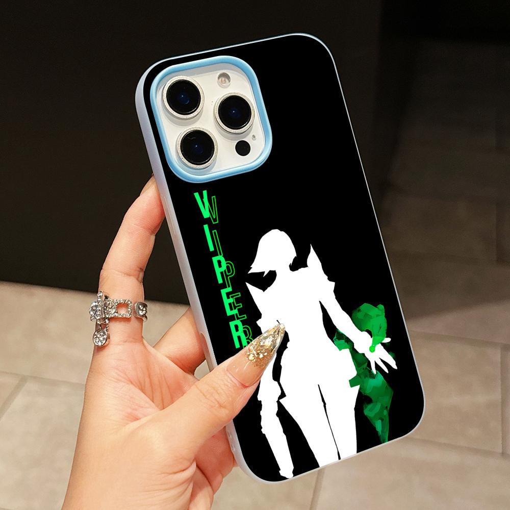 

Valo Viper Phone Case for iPhone 17 16 15 14 13 12 11 Air Pro Max Plus Jelly Double layer Light Blue Cover iPhone17