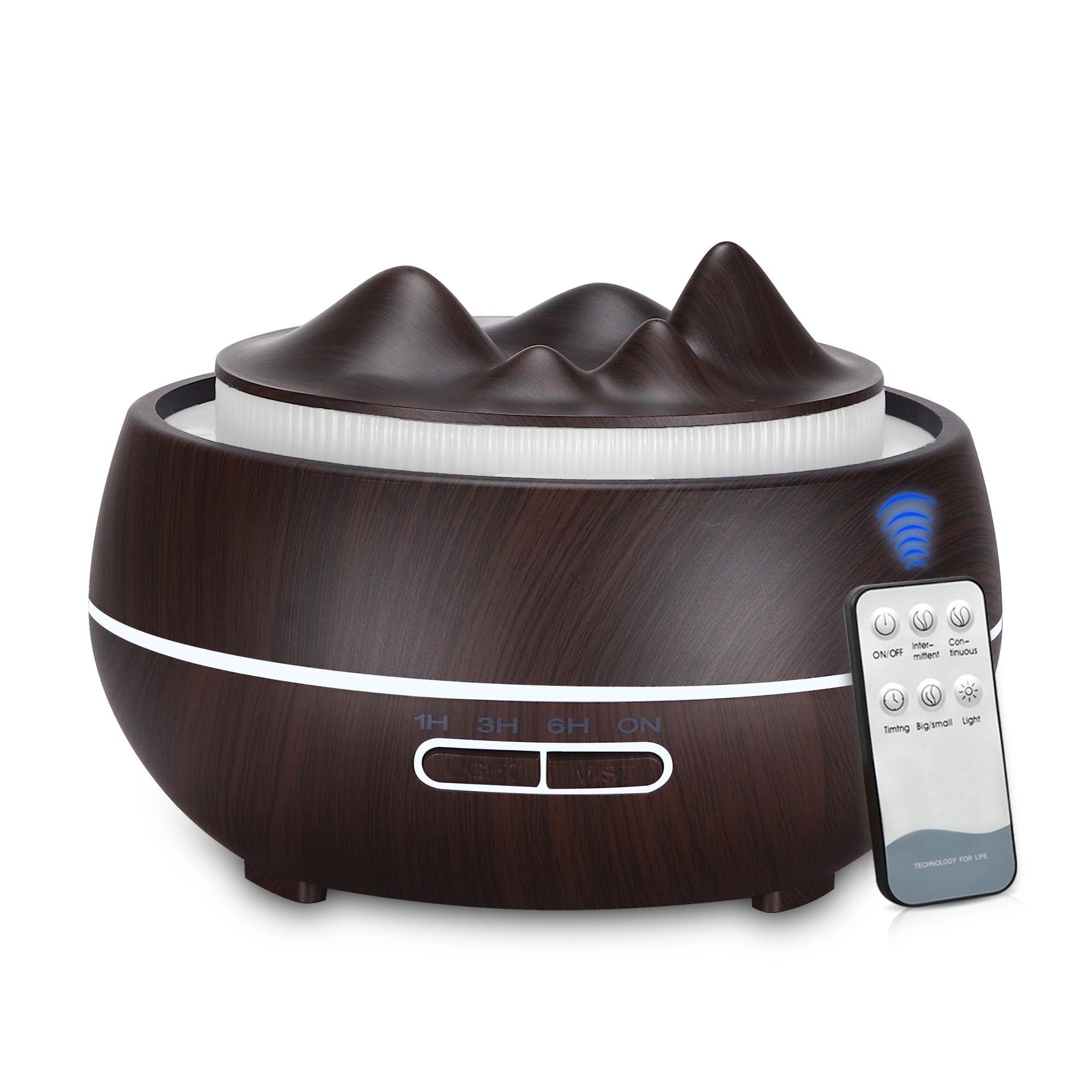 Creative Wood Grain Aroma Diffuser and Humidifier for Home Air Purification UK Plug