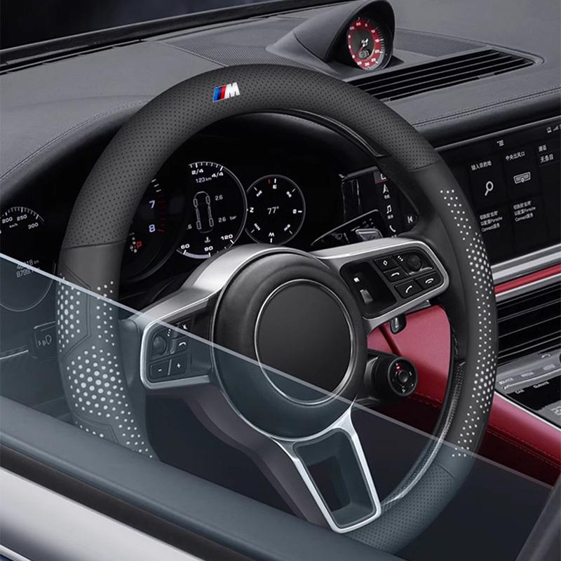 Car Steering Wheel Cover Ultra-thin Breathable Car Accessories For BMW E92 E53 E61 E62 E93 GT G30 G20 G05 G11 E48 Series i3 G07 XN9