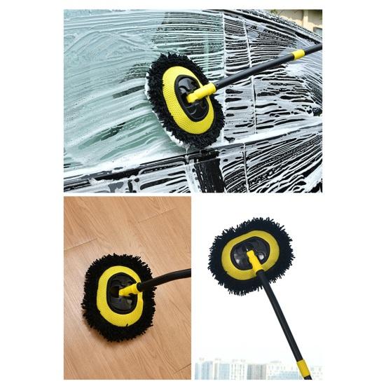Car Cleaning Brush with Elbow Design, Retractable Handle Cleaning Brush, Bending Car Cleaning Tool for Cars RV Trucks