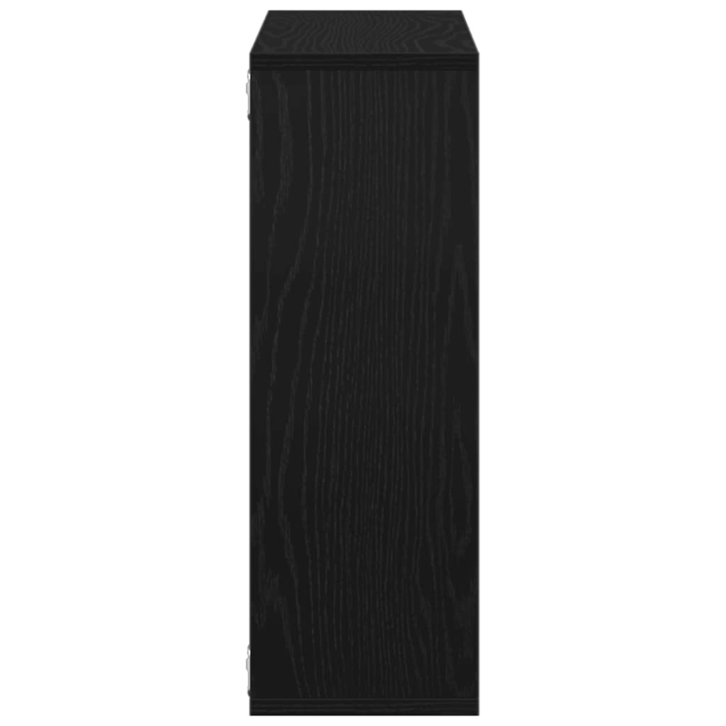 Wall Shelf Oak Black 104 x 20 x 58.5 cm Engineered Wood
