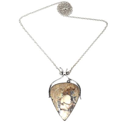 Hunny Dendritic Opal Gemstone Mother's Day Jewelry Necklace 20 In