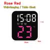 Electronic Wall Clock Temperature Date Table Clock Wall-mounted Dual Alarms Digital LED Clocks for Home Bedroom Voice Control