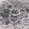 10/100pcs Stainless Steel Key Rings Polished Silver Round Flat Wire Split Key Ring For Jewellery Making Car Keyring DIY 25-35mm