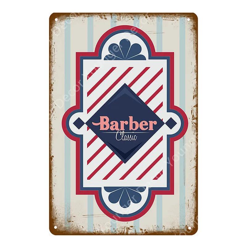 Vintage Barber Shop Metal Signs Shaving Hair Cut Poster Cafe Bar Pub Retro Plaque Haircut and Shave Beard Iron Plates YL002