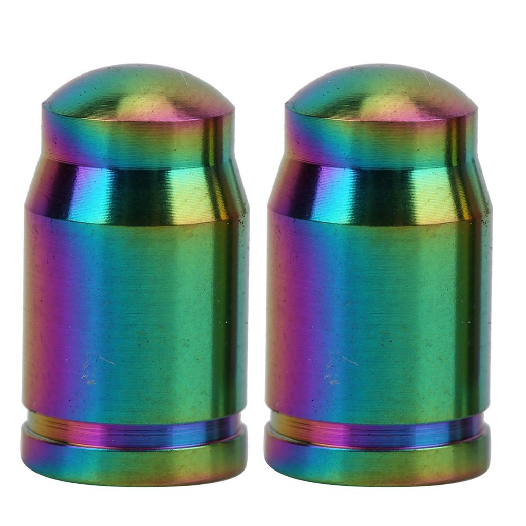 2 Pcs Titanium Alloy Valve Cap for Bike Bicycle Tire Dust Cover Road Bicycles Accessories