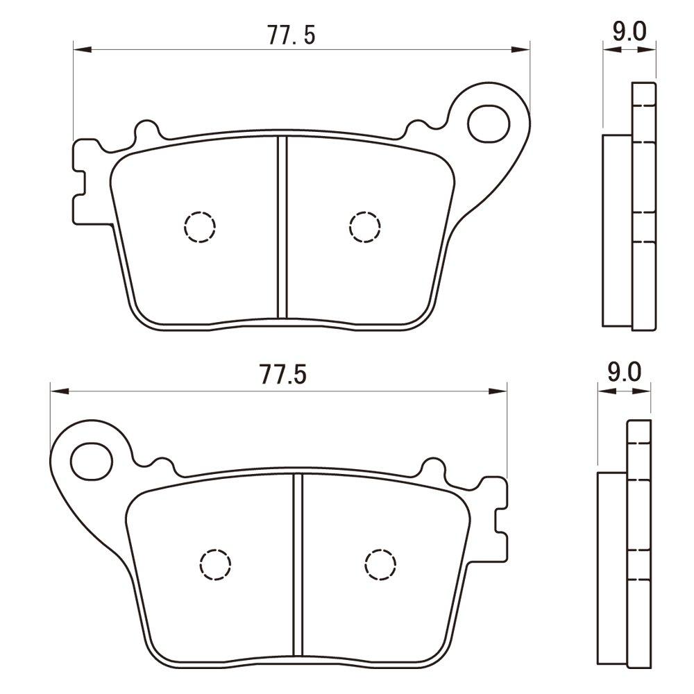 Daytona Motorcycle Brake Pad Red Pad (Semi Metal Pad) CBR1000RR (12-14) CBR600RR (21) GSX-R1000R (19-22) )GSX-R750(11-16)ZX-10RABS(11-20)ZX-10RR(