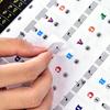Piano Keys Sticker Set for Key Keyboards Removable for Beginners T21 M (Multicolor)