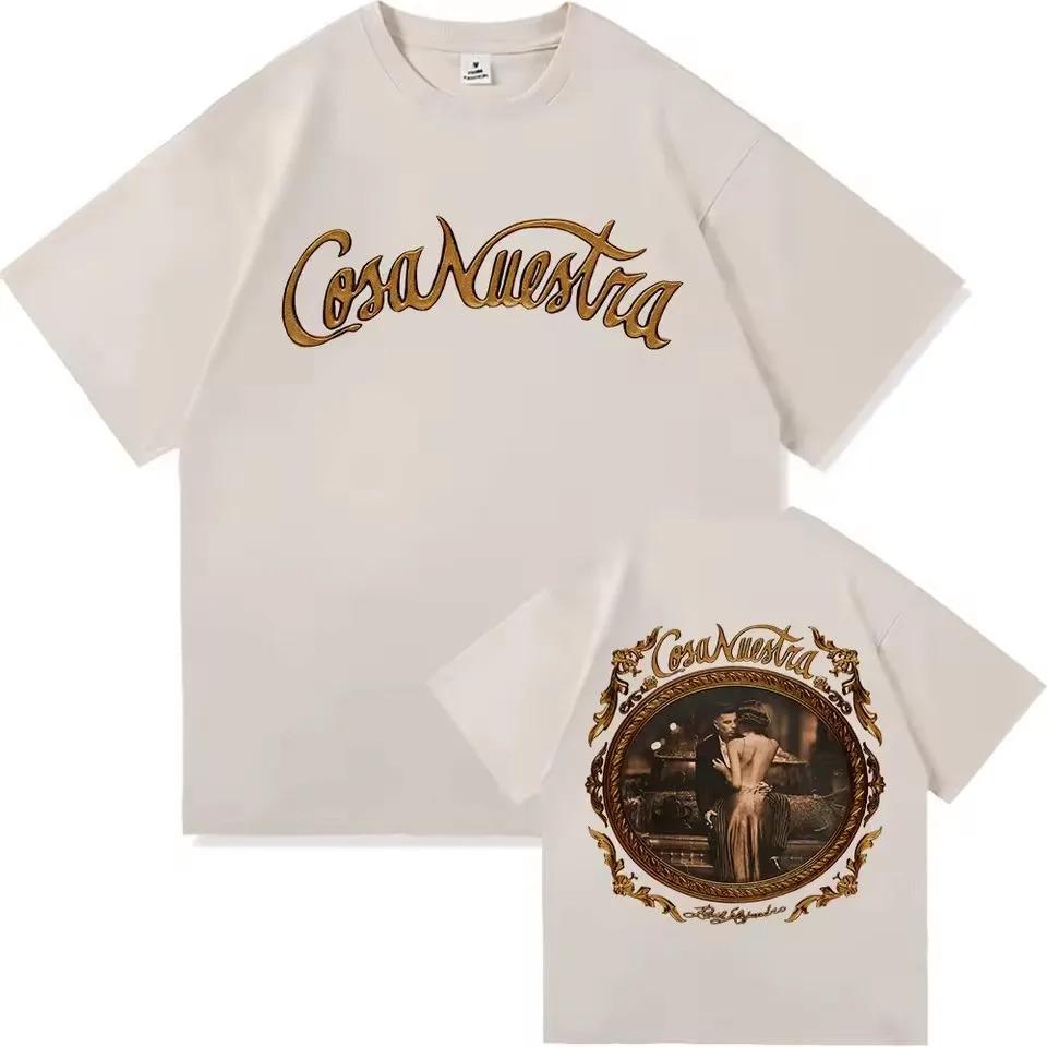 Rauw Alejandro Coca Nuestra T Shirt Men Harajuku Aesthetic Graphic Tshirt Unisex High Quality Vintage Cotton Tees Shirts