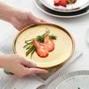 Electroplated Ceramic Plate Gold And Silver Plate Pendulum Decorative Plate Western Food Nordic Disc Light Luxury Tableware