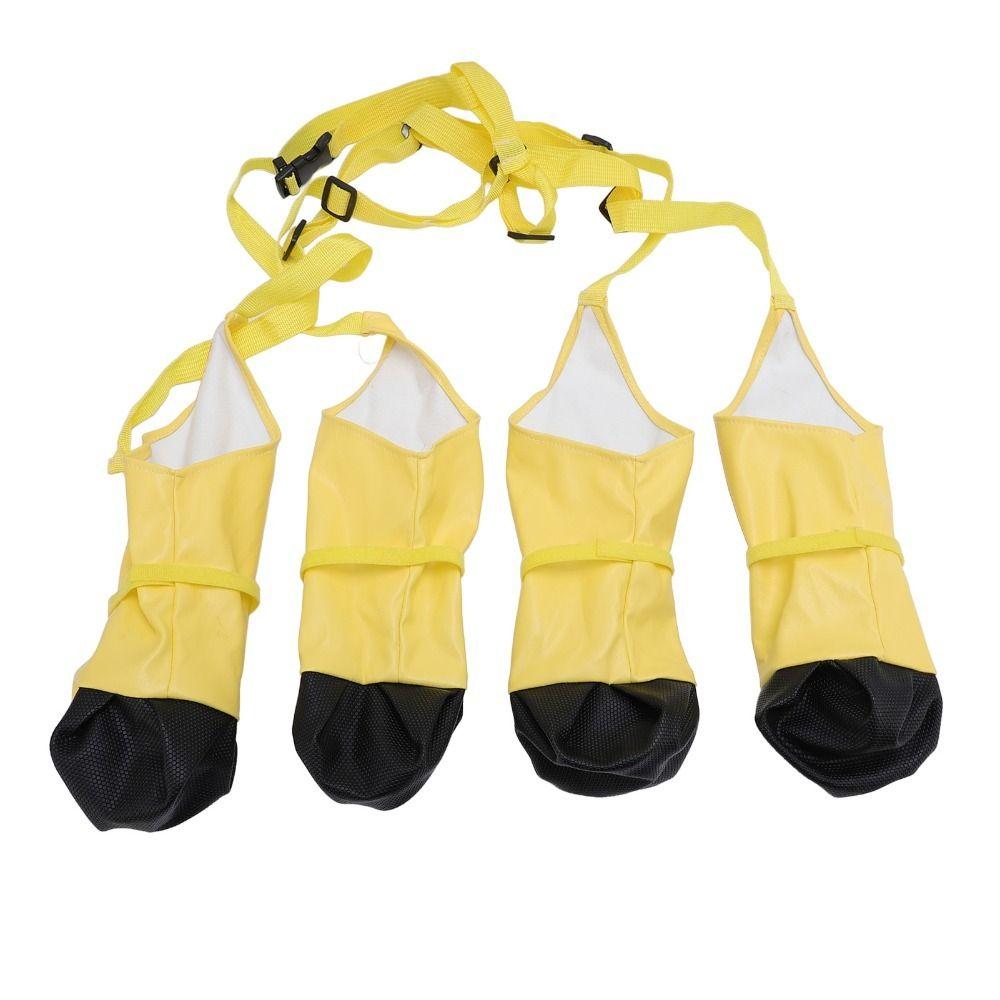Anti-Slip Dog Suspender Boots Adjustable Fit Pet Paw Protector Dog Rain Boots Pet Outdoor Walking