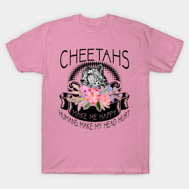 T Shirt Women Cheetahs Make Me Happy Shirt Harajuku Print Kawaii Tshirt Summer Short Sleeve Female T-Shirt Top Tee