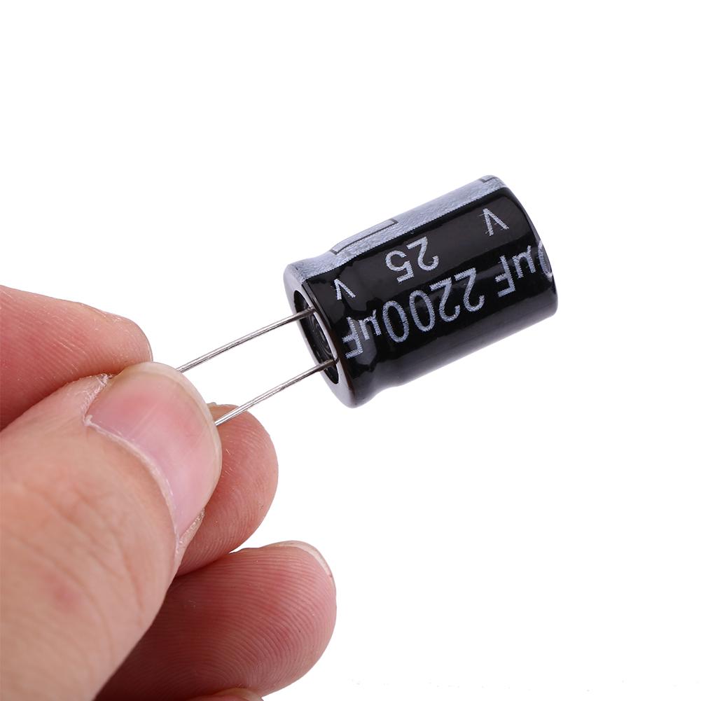 125pcs Electrolytic Capacitor Assortment Kit Set 1uF.2200uF 25 Values, Miniature, Popular,  , Packed In Plastic Bags, Suitable for