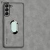 For Samsung M35 M15 M55 Sheepskin Leather Magnetic Ring Holder Case For Galaxy M34 M14 M53 M52M13 Soft TPU Lens Protection Cover