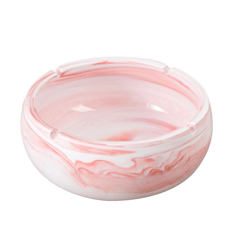 Nordic Retro Ceramic Ashtray - Large, Personalized, Trendy Blue Pink Design for Living Room