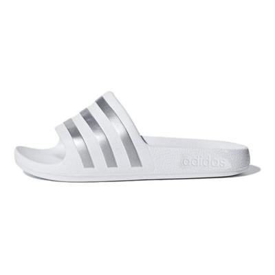 Adilette Aqua Low Top Kids' Slippers Silver White Kids' F35555
