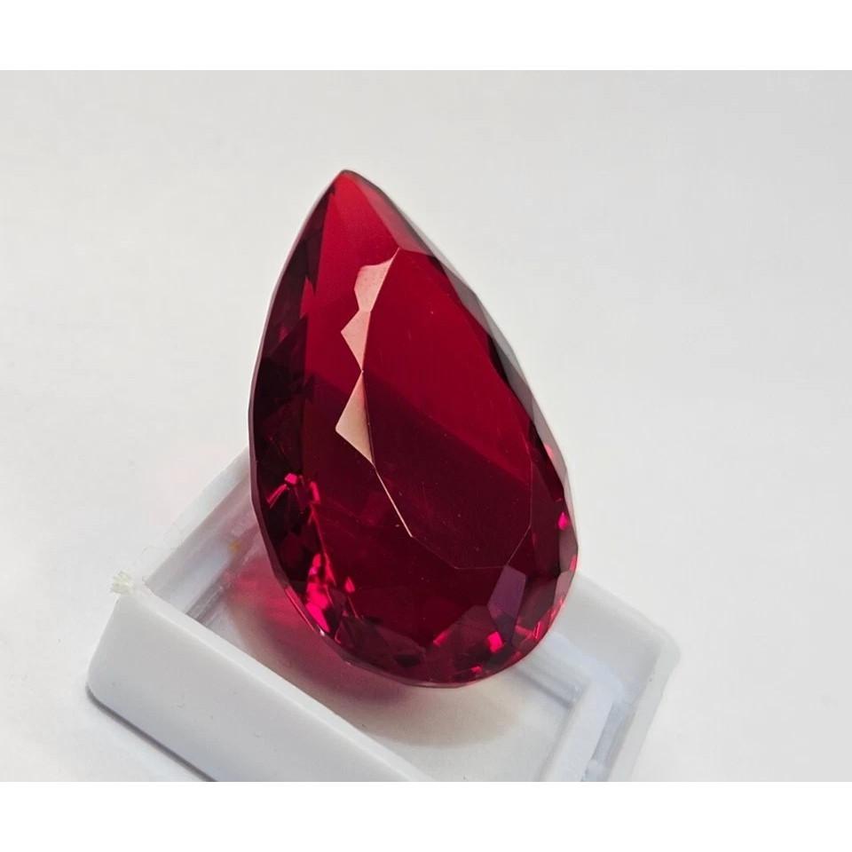 Ruby Natural Red Pear Cut Loose Certified Gemstone For Pendant Making