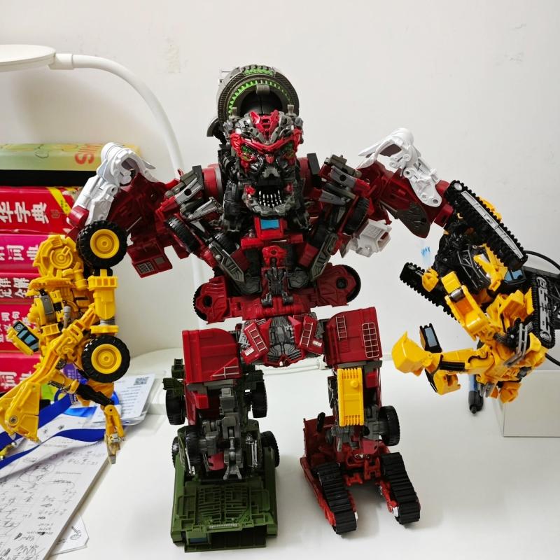 AOYI BMB 8 IN 1 Anime Devastator Toys Transformation Action Figure Model KO GT Truck Crane Robot Car Kids Boy Gift H6001-8B