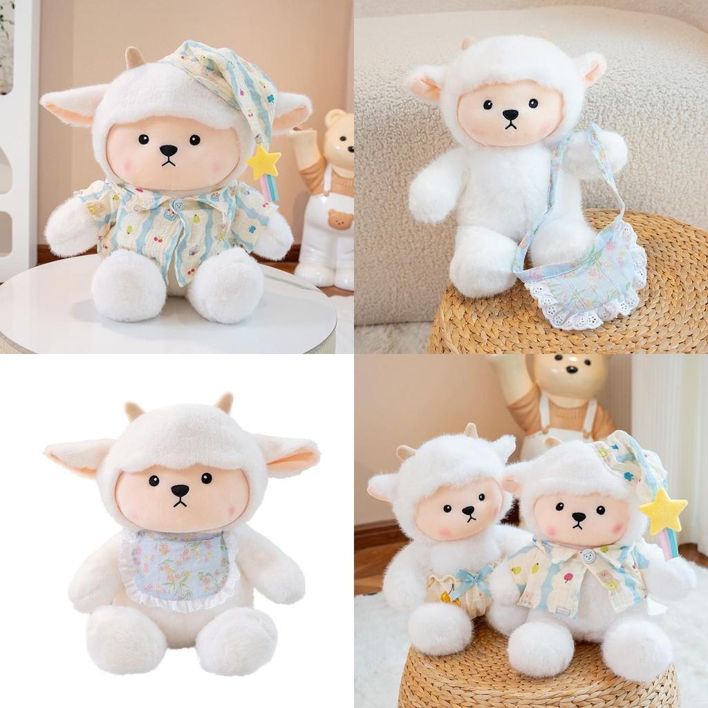 Giocattolo Pecora di Peluche con Imbottitura in Cotone PP per il Comfort e le Coccole dei Bambini