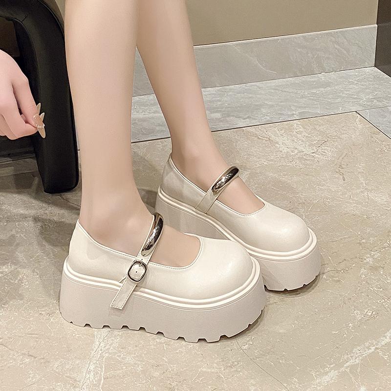 Fashion Ladies Shoes 2025 Brand Shallow Women's High Heels Fashion Buckle Strap New Round Toe Best Seller Comfortable Platform Heels