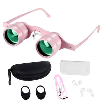 EdisonBrain Opera 10x Telephoto Binoculars with Adjustable Eye Ideal for and Simply Wear Pink Glasses, Width, Fishing, Concerts, Sports, Theaters,