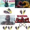 Deadpool Wolverine Best Friends Heart Geometric Alloy Necklace Red Yellow Cartoon Gift