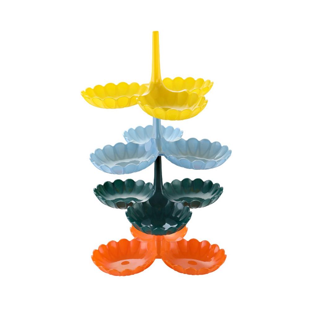 

Good-Living Room Home Fruit Plate Four-Layer Plastic Fruit Plate Modern Dried Basket Food Chopper Kitchen Decoration