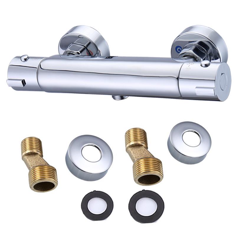 

All-Copper Hidden Thermostatic Shower Valve with Cold/Hot Solar Temp Control