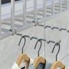 Balcony Anti-Theft Clothes Drying Hanger with Window Guard and Rail Hooks
