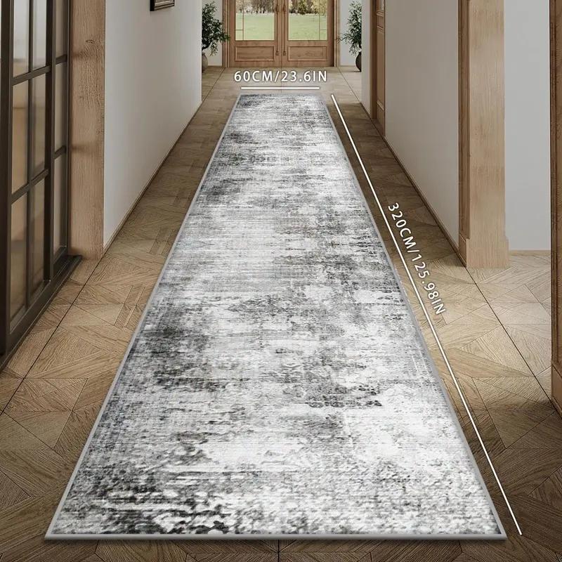 Modern Luxury Thin Runner Rug Easy-Care Anti Slip Bedside Corridor Balcony Floor Mat Home Decor
