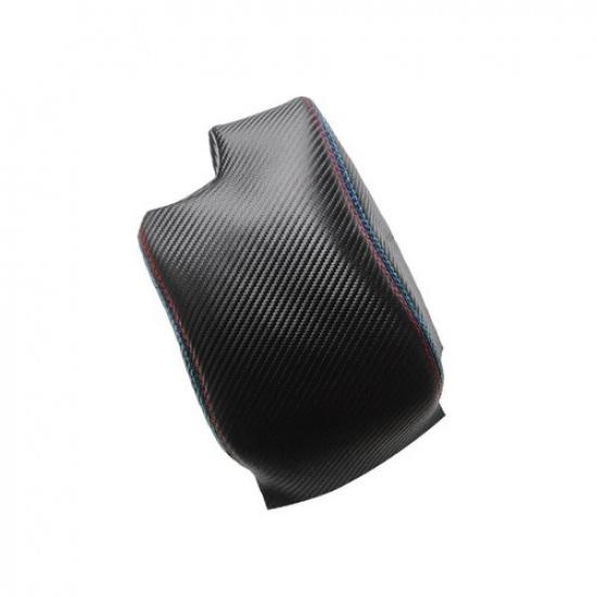 Red-blue Line Center Console Armrest Leather Cover For BMW 3 Series E46 98-05