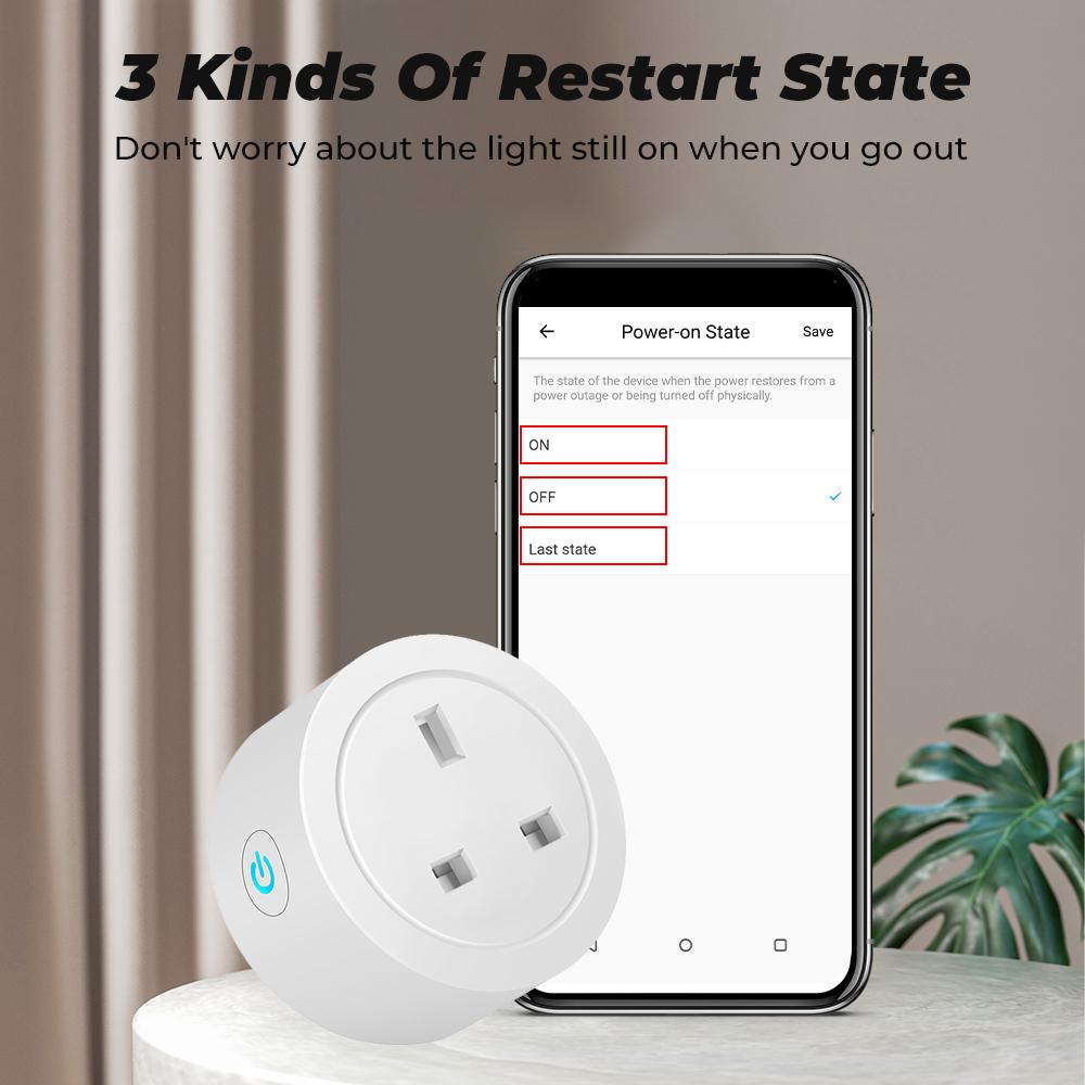 Ewelink 20a Wifi Uk Smart Socket Plug Adapter Wireless Remote Voice Timer Timing App For Google Home Alexa Tmall Genie