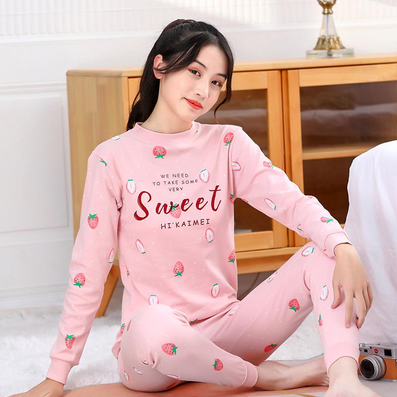Children's Pure Cotton Thermal Underwear Set - Boys and Girls Pajamas for Autumn
