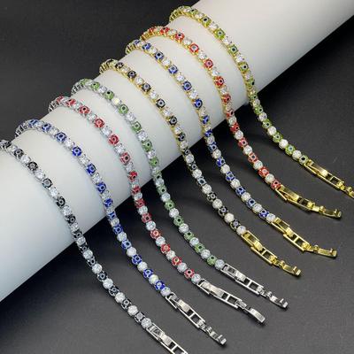Europäischer & Amerikanischer Hip-Hop Stil Teufelsauge Zirkon Armband mit Mikroeingefassten Diamanten