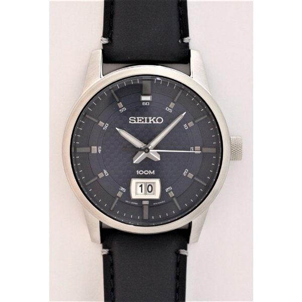 

Seiko унисекс SUR287P1 (Мужские кварцевые часы Seiko BL с кожаным ремешком SS 100M D 42 мм) часы