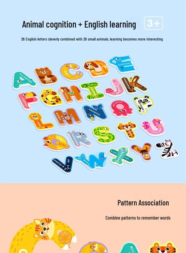Cross-Border Magnetic Jigsaw Puzzle for Toddlers: Early Education Flat Stickers and Cognitive Training Toys for Ages 0-3