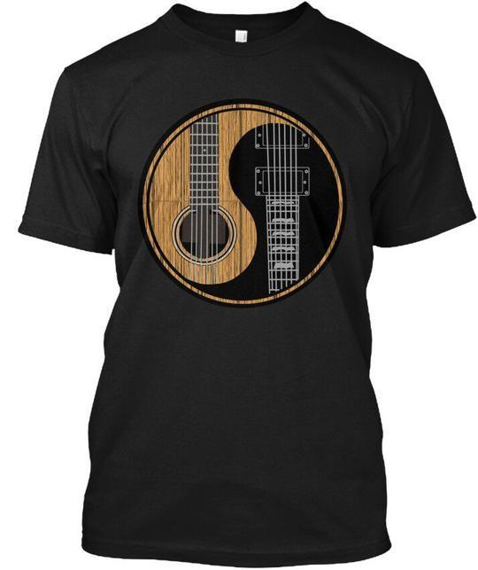 Yin Yang Acoustic Bass Guitar T T-Shirt Made in the USA Size S to 5XL