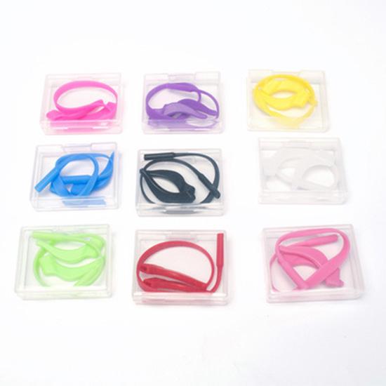 

Силиконовый ремешок для солнцезащитных очков, противоскользящий подвесной крючок для очков, удобный детский ремешок для очков, разноцветный, ручная работа белый