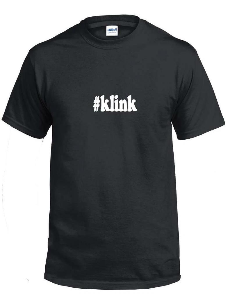 #klink T-Shirt Hashtag Klink Lustiges Geschenk Schwarz Weiß Baumwolle T-Shirt