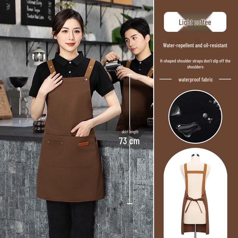 Waterproof Oil-Proof Logo Apron for Women - Ideal for Catering and Restaurants