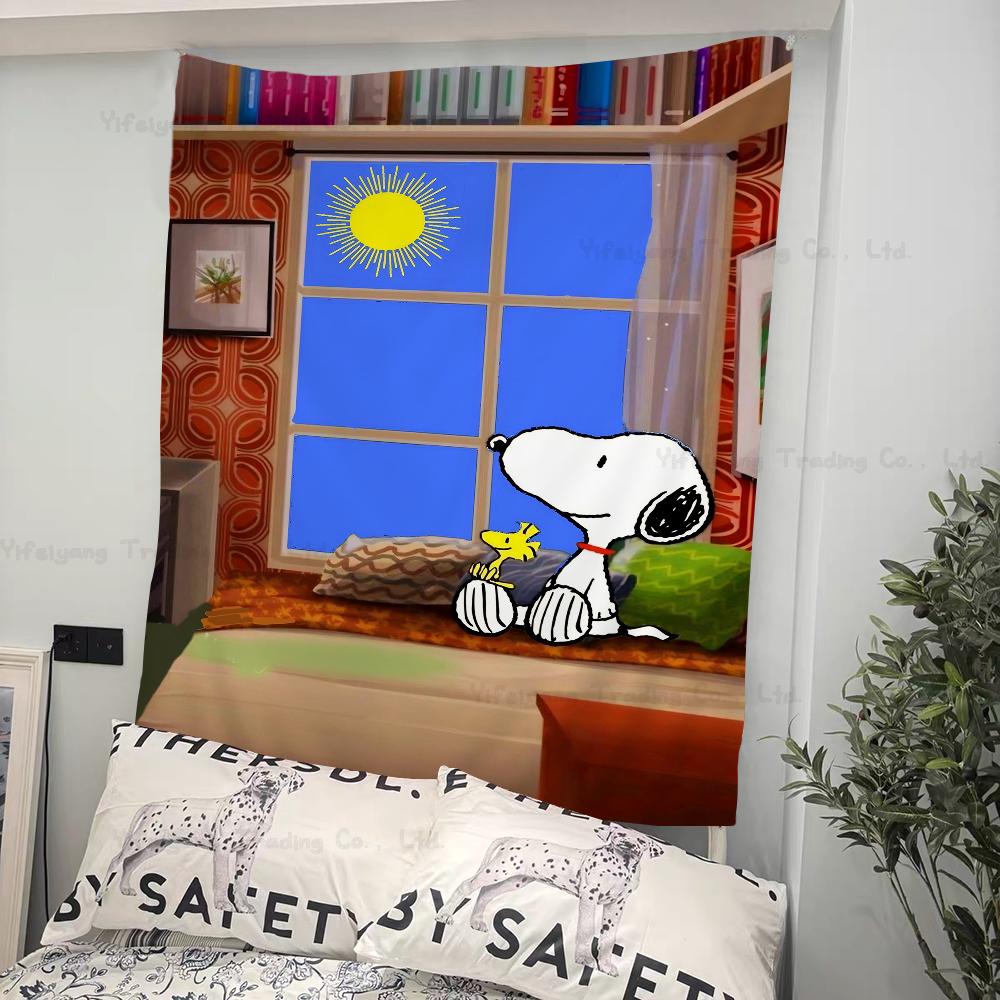 1pc Snoopy Colorful Tapestry Wall Hanging Bohemian Wall Tapestries Mandala Wall Art Decor