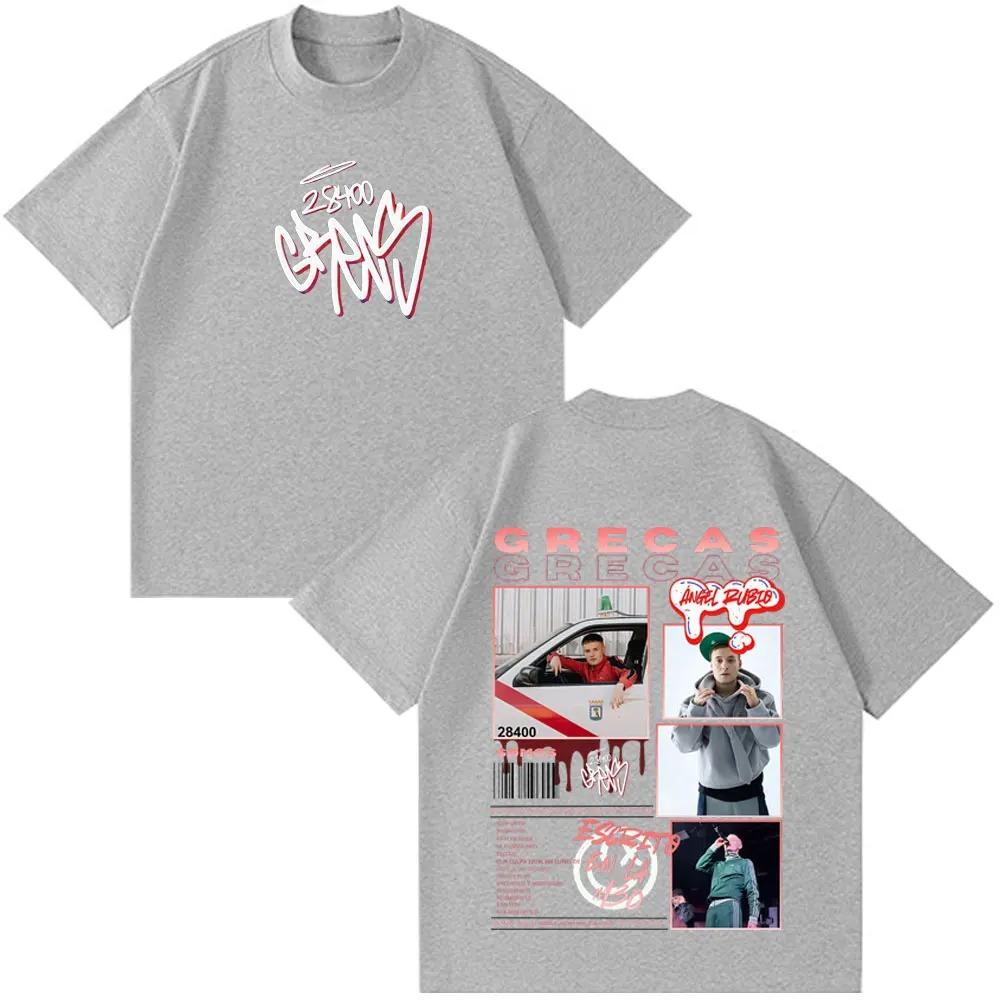 

Rapper Grecas Tour 2026 Album Print T-shirts Men Women Fashion Oversized T-shirt Casual Gothic Punk Vintage Tee Shirt Fan Gifts XXXL червоний