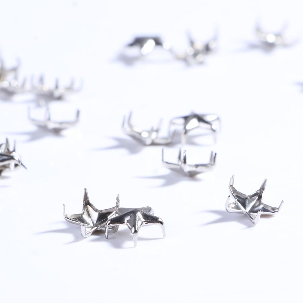 Shoes Spot Silver Color Star Shape Spikes Studs Craft Rivets