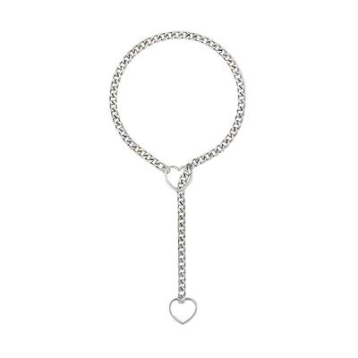 European and American Gothic Cuban Chain Personalized Love Pendant Lasso Adjustable Love Necklace Wholesale