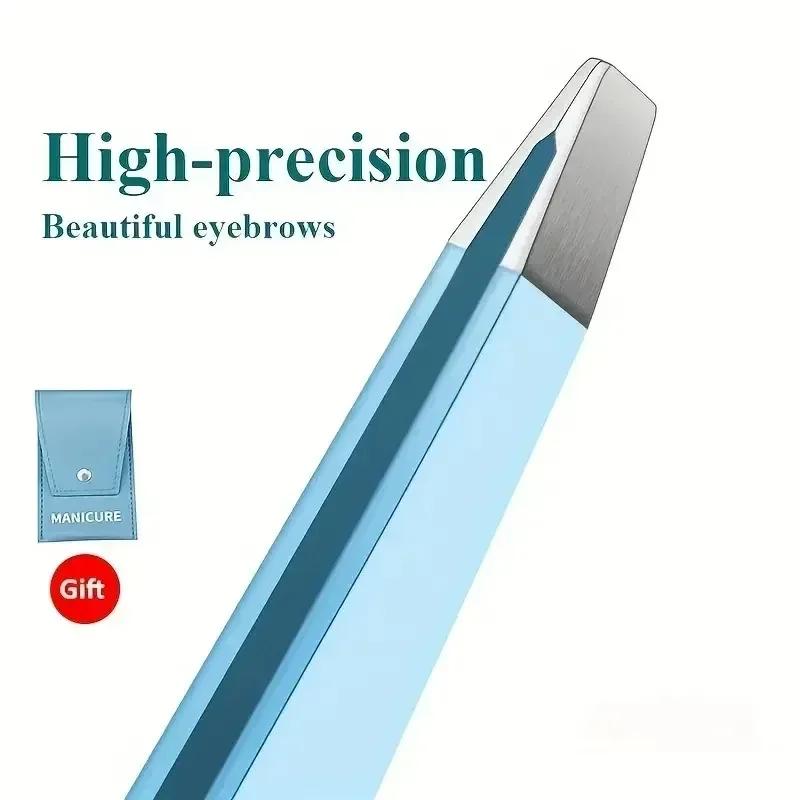 Eyebrow Tweezer Colorful Hair Beauty Fine Hairs Puller Stainless Steel Slanted Eye Brow Clips Removal Makeup Tools WY9195