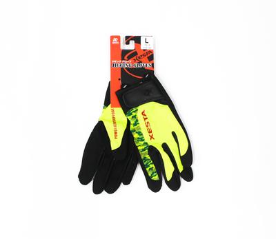 Xesta Jigging Gloves Size L Black Yellow Camo (1959)
