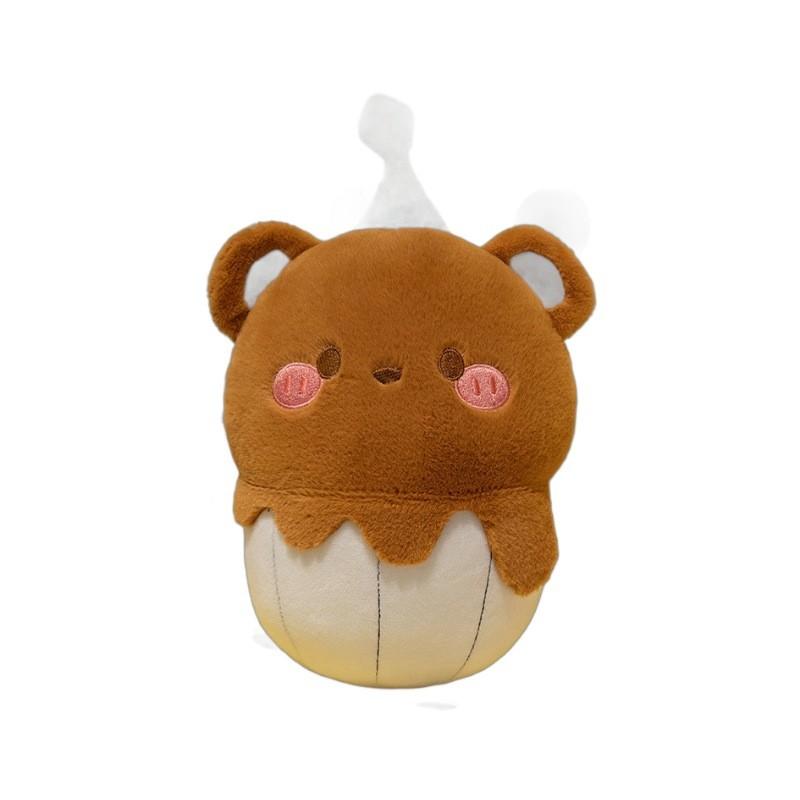 Cream Bear Dog Pig Birthday Cake Plush Toy Stuffed Doll Bedroom Decoration 27cm