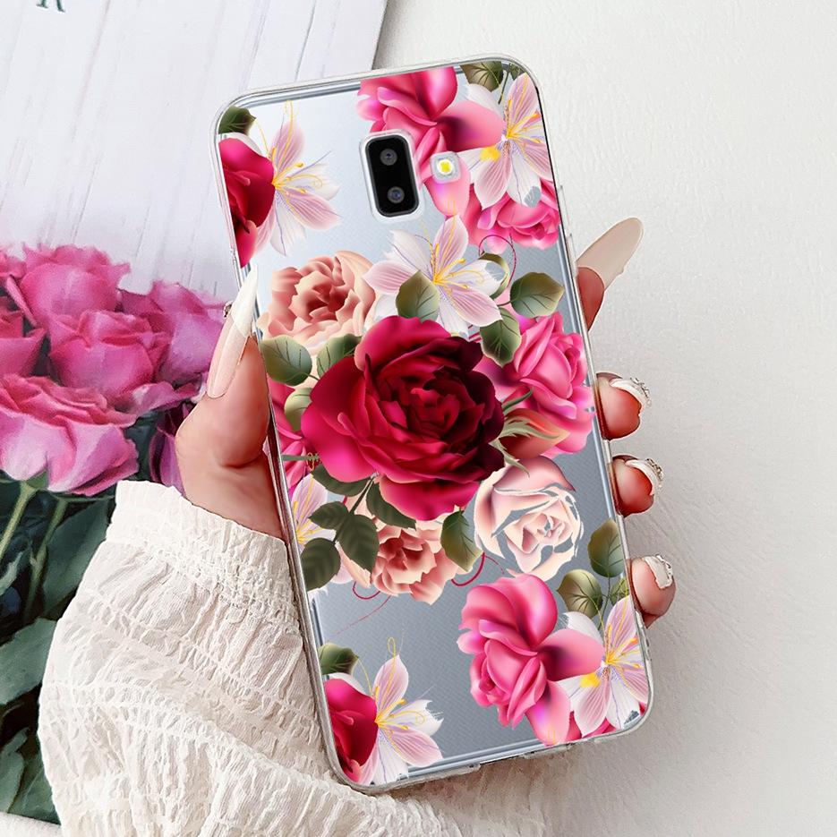 For Samsung Galaxy J6 Plus Case SM-J610F Cute Fashion Love Heart Painted Cover Soft Silicone Case For Samsung J6 J600F J6+ Shell